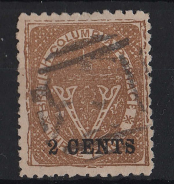 Canada 1868 British Columbia  '2 Cents' on 3d vfu rather than 'TWO CENTS'