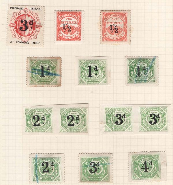 GB Railway  Great Northern Railway m&u range [13] incl imperf pair 2d+
