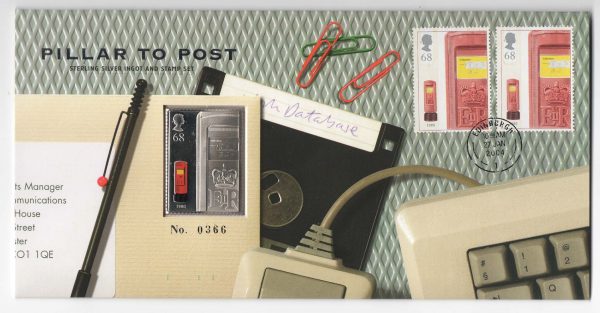 GB 2003 Post-boxes Sterling silver ingot cover, ingot design matching pair of pi