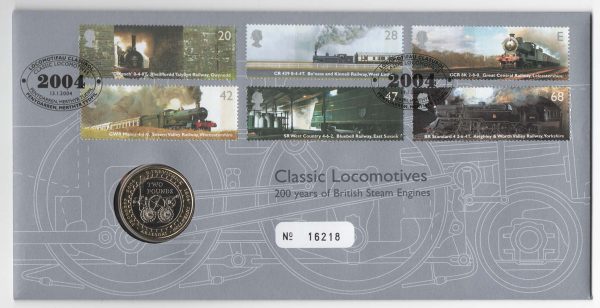 GB 2004 Classic Locomotives £2 B/UNC PNC coin cover