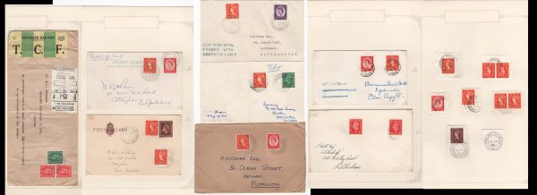 GB Collections  Group of 8 KG6/early QE TPO covers + 6 used on piece