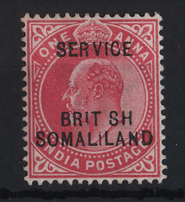 Somaliland 1903 1a Official with BRT SH variety sgO7a f mint c£130