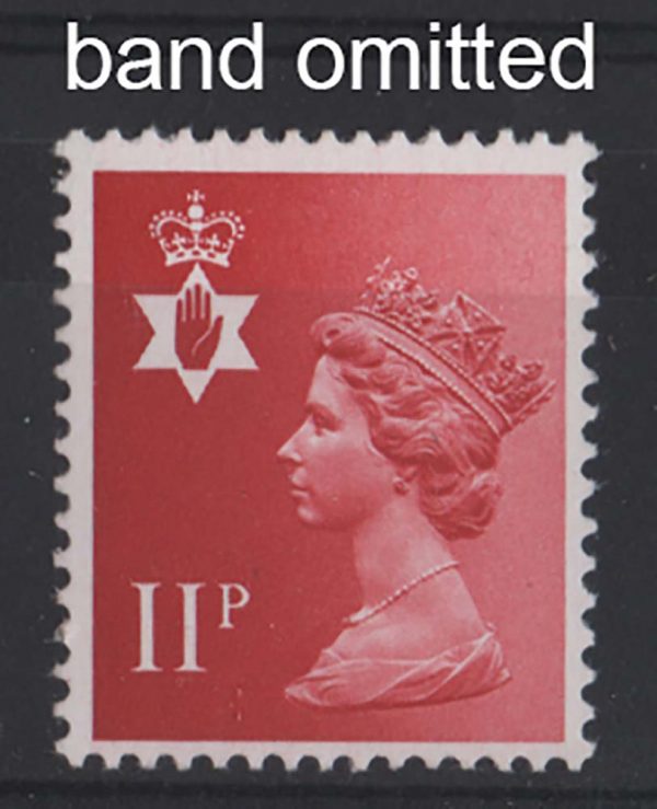 GB 1976 Northern Ireland 11p left band omitted um