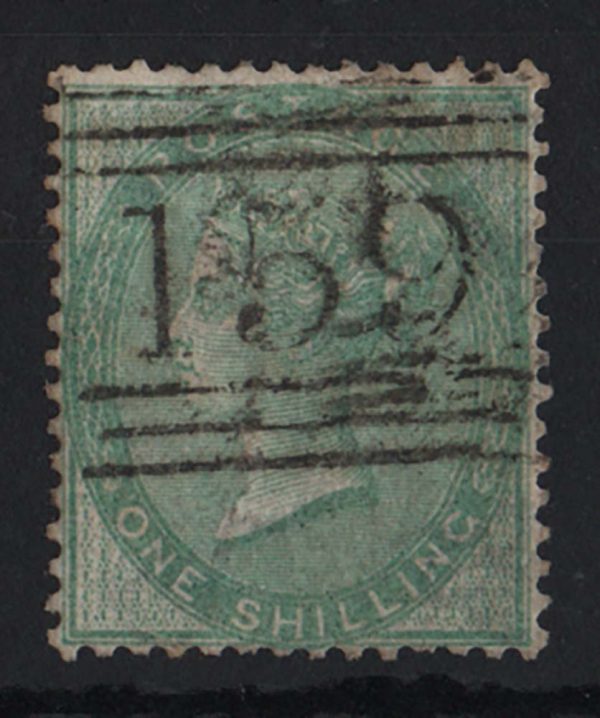 GB 1856 1s green fu sg72 c£350