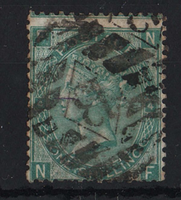GB 1865 1s green gu sg101 c£275