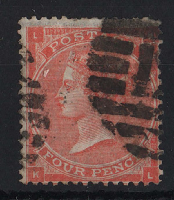 GB 1862 4d bright red vgu sg79 c£170