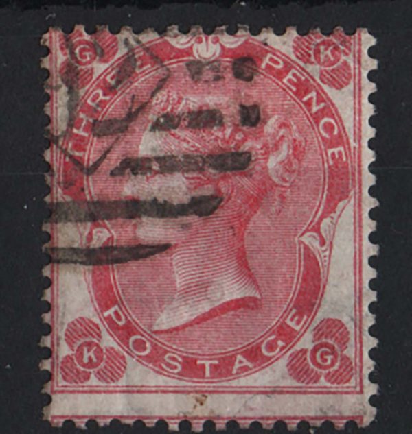 GB 1862 3d bright carmine-rose sg76 tiny corner crease otherwise vfu c£350