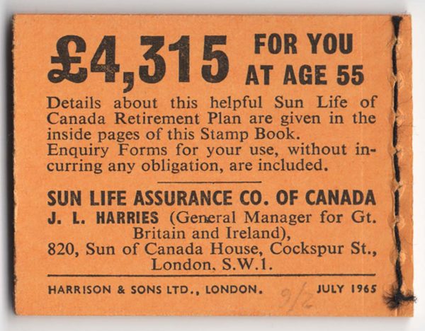GB Booklets  N21p 2s phosphor July 1965