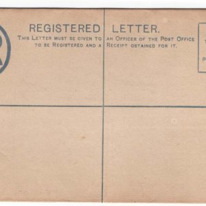 Tobago 1892 Registered envelope 2d blue grey on creamy white,  150x96mm, f unused