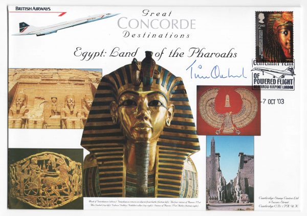 GB 2003 Concorde: Egypt Centenary of Powered Flight cover, signed, one of only 5
