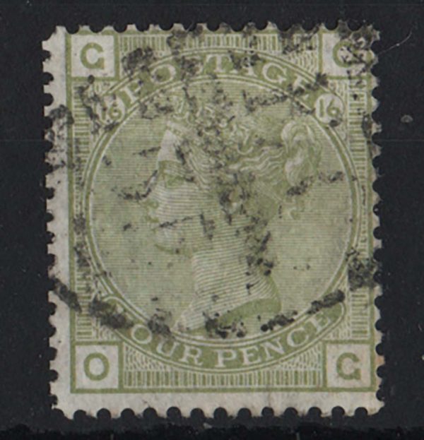 GB 1876 4d sage-green sg153 plate 16, reperfed otherwise fu c£300
