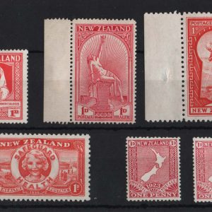 New Zealand 1923 1d Map Jones & Cowan papers 1929 Health ++