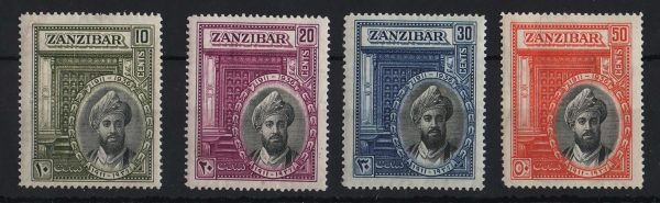 Zanzibar 1936 5c - 10s sans serif Cents set of 13, mostly um incl 2s-10s sg310-2