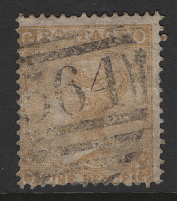 GB 1865 9d straw sg98 fu  c£600