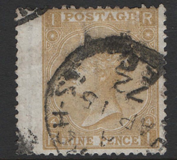 GB 1867 9d straw vgu sg110 c£325
