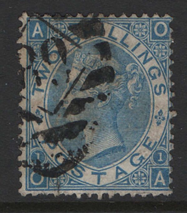 GB 1867 2s dull blue sg118 vgu c£225