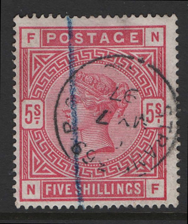 GB 1883 5s rose sg180, crayon line otherwise superb cds c£250