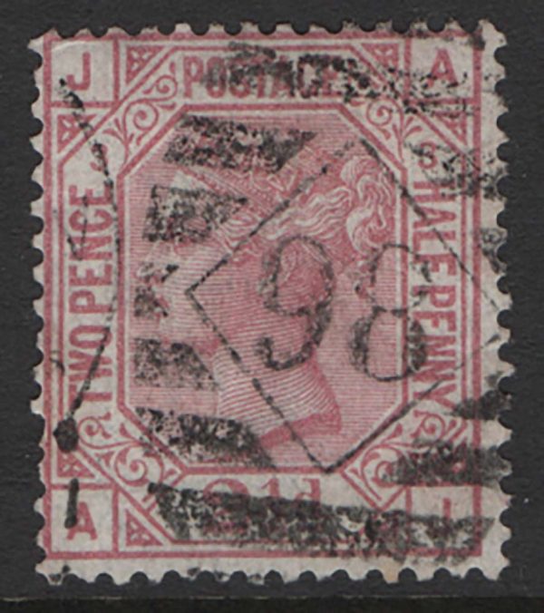 GB 1873 2½d rosy-mauve plate 3 wmk orbs sg141 g-fu, neat duplex, good colour c£1