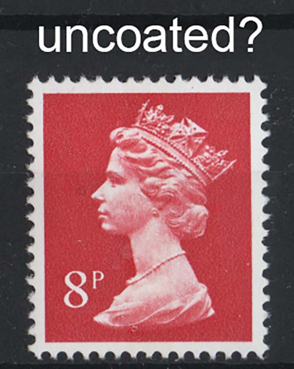 GB 1979 Machin 8p CB, almost uncoated paper um, rather matt surface
