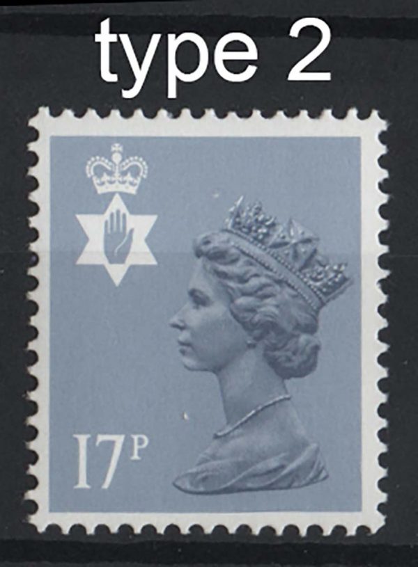 GB 1986 Northern Ireland 17p grey type II um c£140