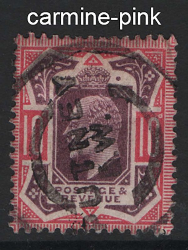GB 1902 10d slate-purple & carmine-pink gu, excellent colours - difficult shade