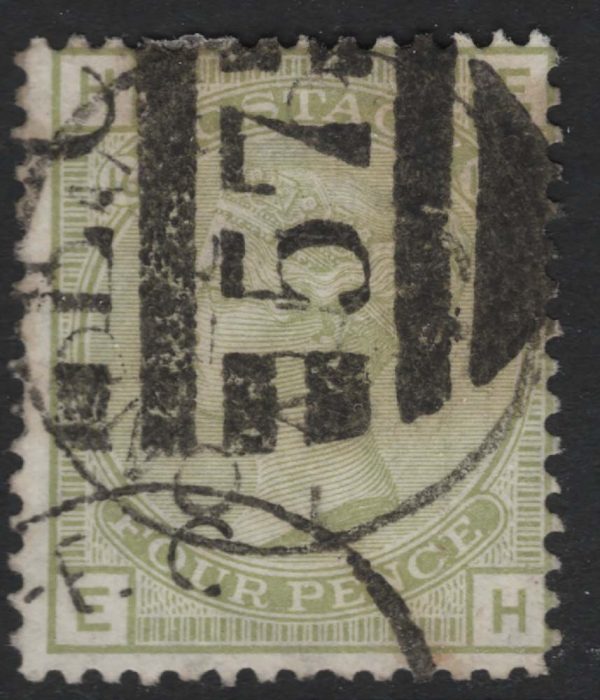 GB 1876 4d sage-green plate 16 sg153 vgu, good colour c£300