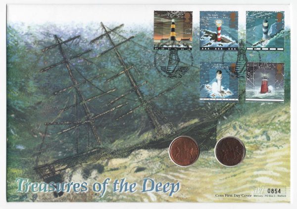 GB 1998 Lighthouses set Treasures Of The Deep, East India Company 1808
