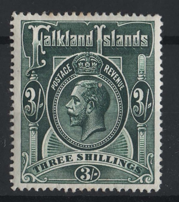 Falklands 1912 MCA 3s slate-green f mint sg66 c£100