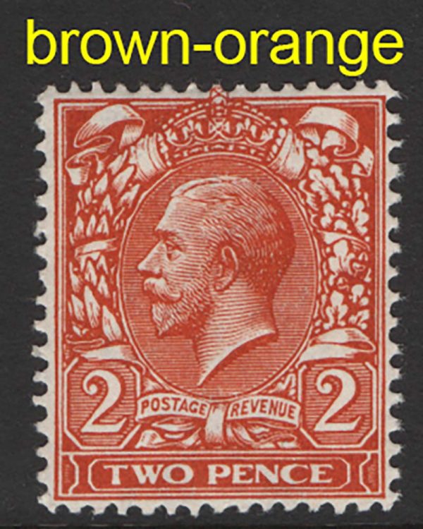 GB 1912 2d brown-orange um sg368var Spec N19(6)