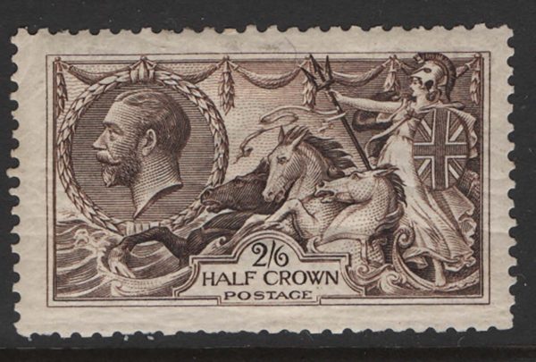 GB 1913 2/6d Waterlow sepia-brown sg400, odd nibbled perf otherwise vf mint c£30