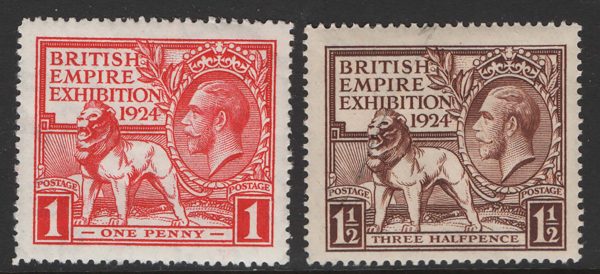 GB 1924 Wembley set um sg430-1