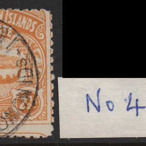 Solomon Is 1907 Large Canoes 2½d very fine used, position #41 with bulge on E