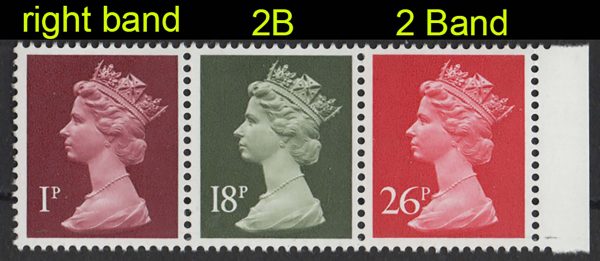 GB 1982 Difficult Machins 1p right band, 18p 2B, 26p red 2B um  sgX847a, X912, X