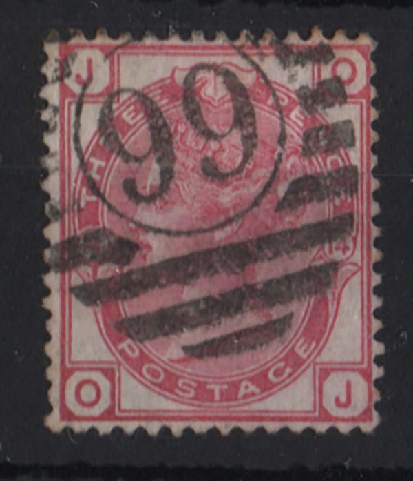 GB 1873 3d rose plate 14 fu, odd nibbled perf sg143 c£85