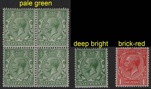 GB 1912 ½d pale green um blk of 4 sg351var Spec N14(3) c£32