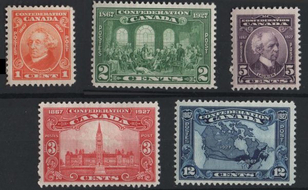 Canada 1927 Confederations set of 5 f mint sg266-70