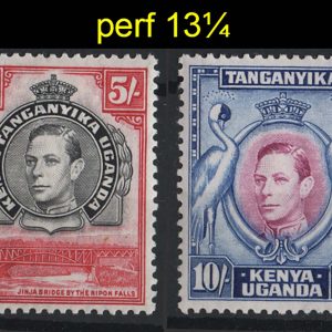 Kenya Uganda Tanganyika 1938 5s, 10s perf 13¼ fine mint sg148-9 cat £360