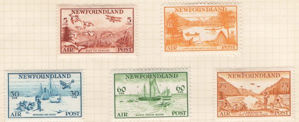 Newfoundland 1933 Airs set of 5 very fine mint sg230-4 cat £170