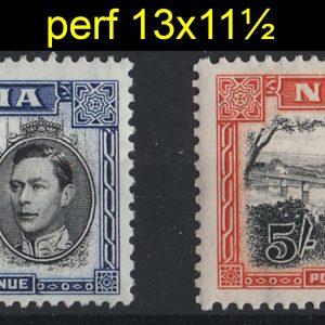 Nigeria 1938 2/6d, 5s perf 13x11½ very fine mint sg58-9 cat £170