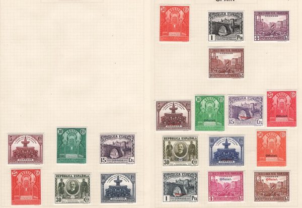 Spain 1931 Pan American Postal Union Congress set of 10 + Officials set fm