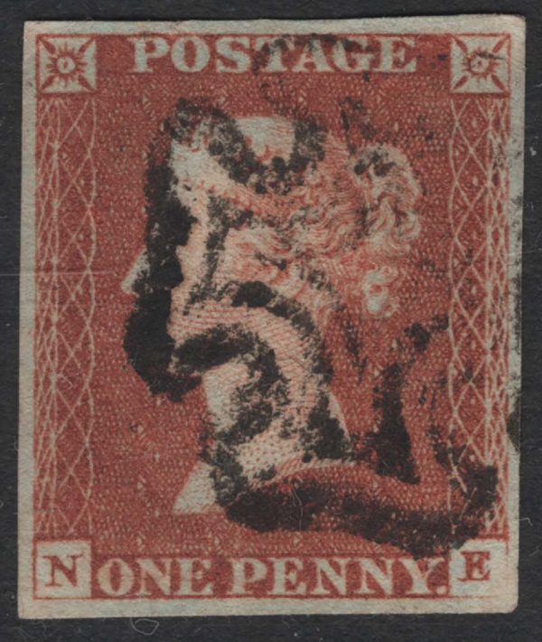 GB 1841 1d red plate 21 NE vfu, 4 good margins c£60