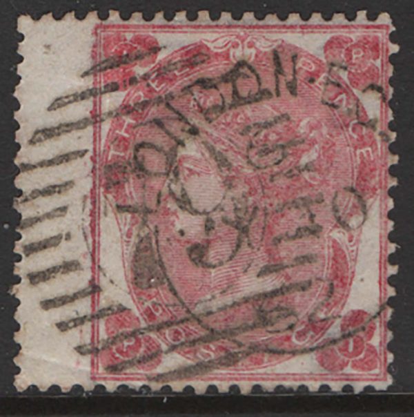GB 1862 3d bright carmine-rose fu sg76 c£350
