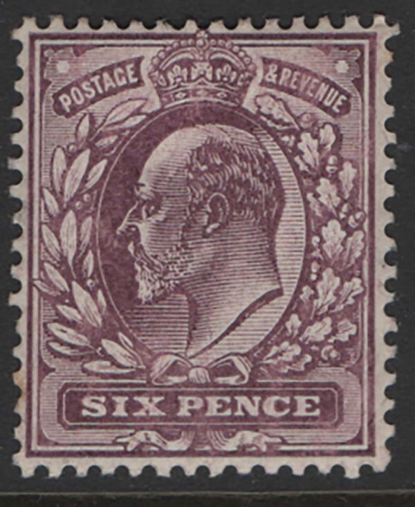 GB 1902 6d slate-purple chalky paper sg248var Spec M32(3) f mint