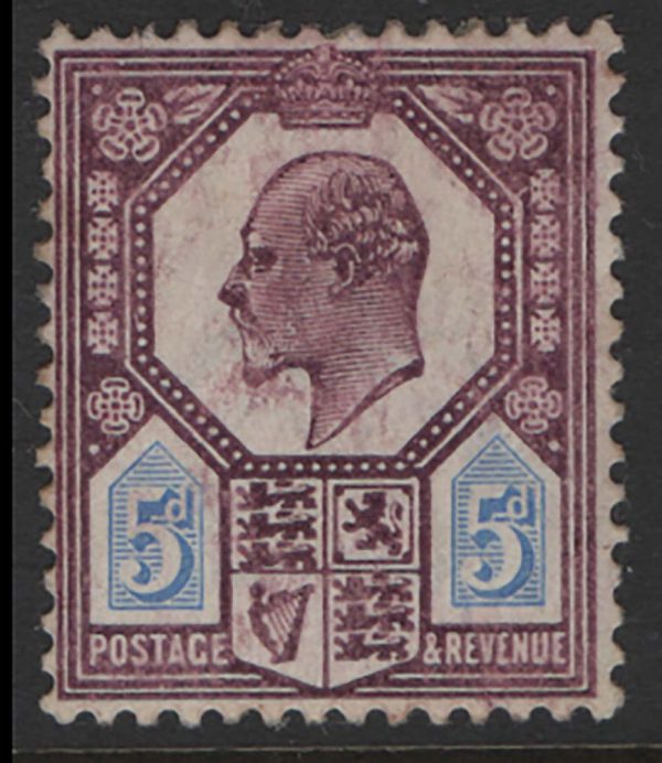 GB 1902 5d dull purple & ultramarine chalky paper g-f um sg242a c£120