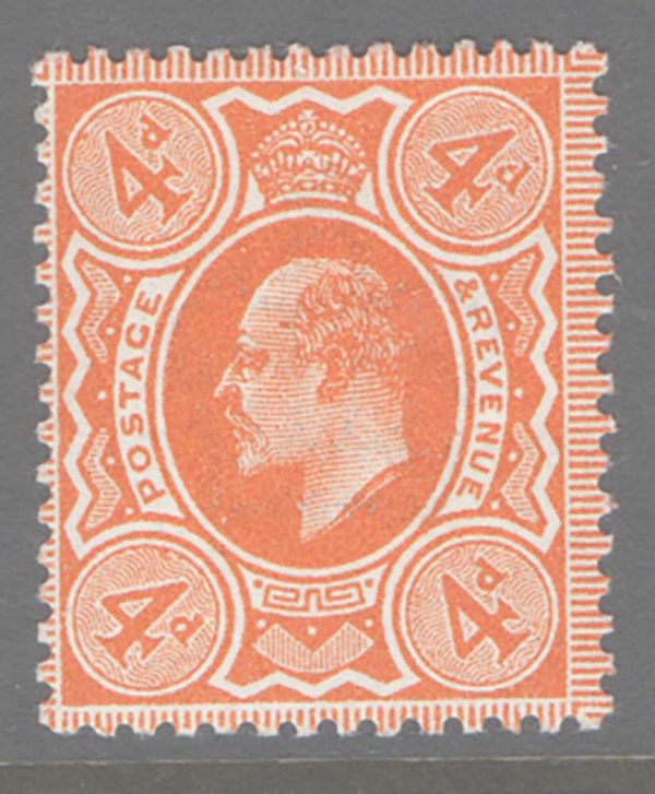GB 1911 4d deep bright orange p14 sg278var Spec M26(2) m/mint c£120