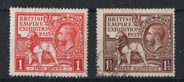 GB 1925 Wembley set vfu