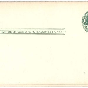 USA 1911 1c +1c green reply card Scott UY6, intact f mint