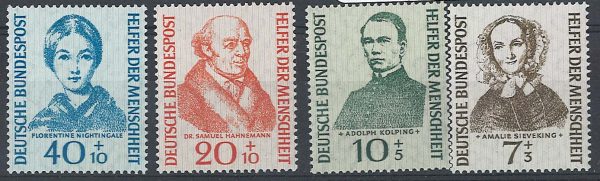 Germany 1955 Relief Fund set sg1148-51 um cat £48