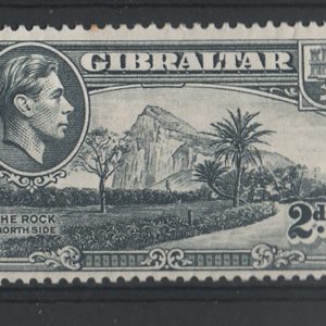 Gibraltar 1938 2d grey, perf 14, sg124, f mint