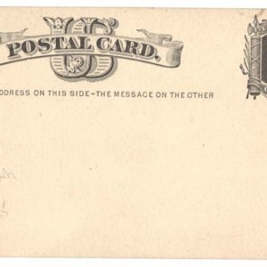 USA 1875 1c Liberty postal stationery card without watermark Scott UX5, mint